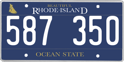 RI license plate 587350