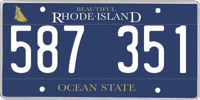 RI license plate 587351