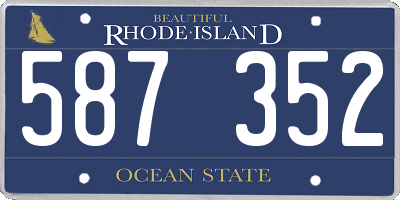 RI license plate 587352