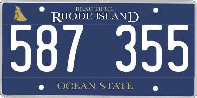 RI license plate 587355