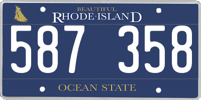 RI license plate 587358
