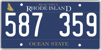RI license plate 587359