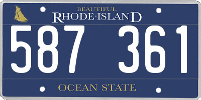 RI license plate 587361