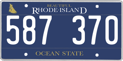 RI license plate 587370