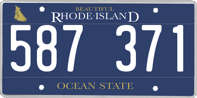 RI license plate 587371