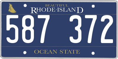 RI license plate 587372