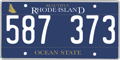 RI license plate 587373
