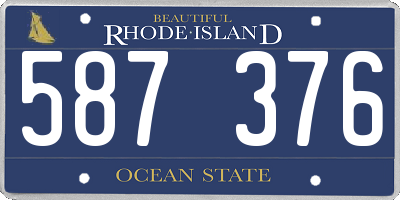 RI license plate 587376