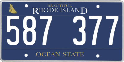 RI license plate 587377
