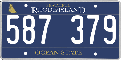 RI license plate 587379