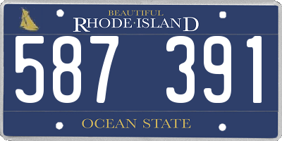 RI license plate 587391