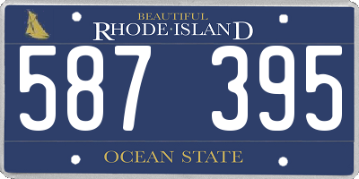 RI license plate 587395