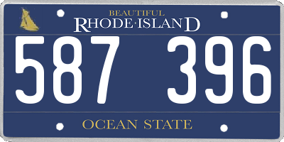RI license plate 587396