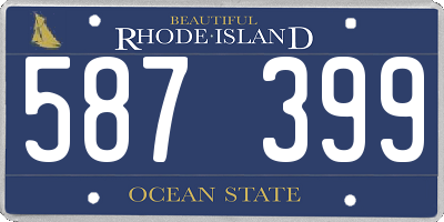 RI license plate 587399