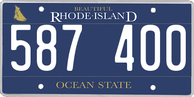 RI license plate 587400