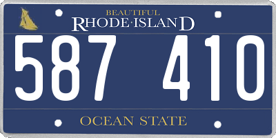 RI license plate 587410