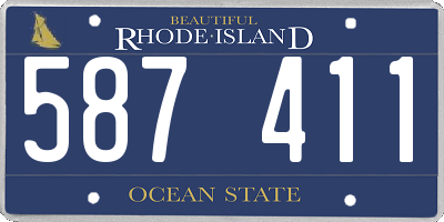 RI license plate 587411