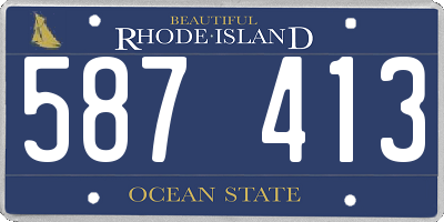 RI license plate 587413