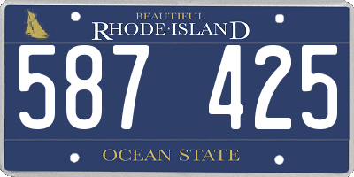 RI license plate 587425