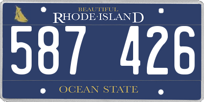 RI license plate 587426