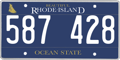 RI license plate 587428