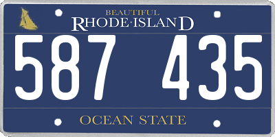 RI license plate 587435