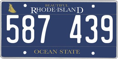 RI license plate 587439
