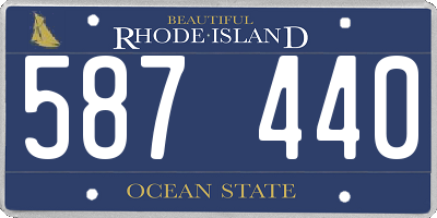RI license plate 587440