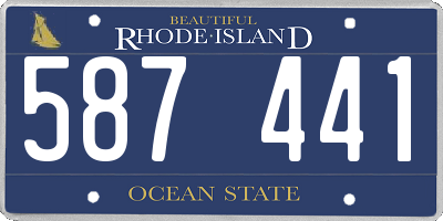 RI license plate 587441