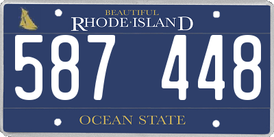 RI license plate 587448