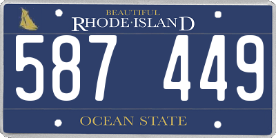 RI license plate 587449