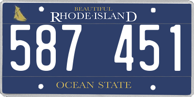 RI license plate 587451