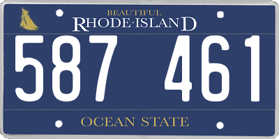 RI license plate 587461