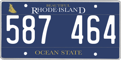 RI license plate 587464