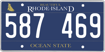 RI license plate 587469
