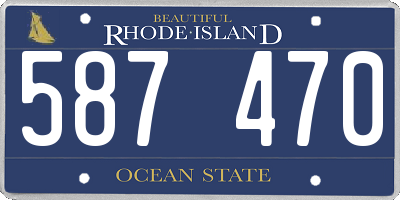 RI license plate 587470