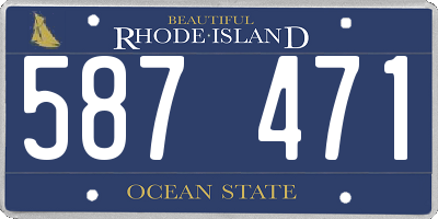 RI license plate 587471