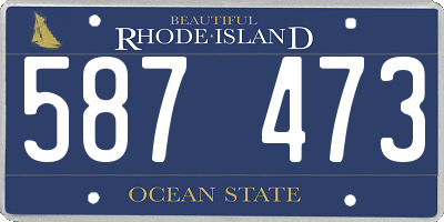 RI license plate 587473
