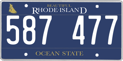 RI license plate 587477