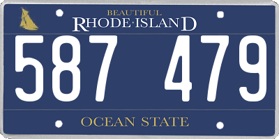 RI license plate 587479