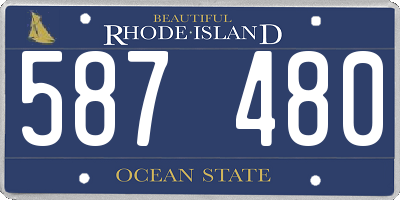 RI license plate 587480