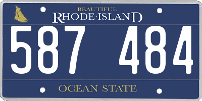 RI license plate 587484