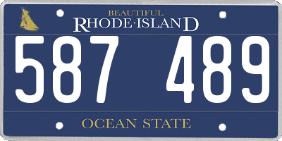RI license plate 587489