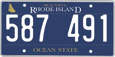 RI license plate 587491