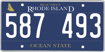 RI license plate 587493