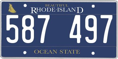 RI license plate 587497