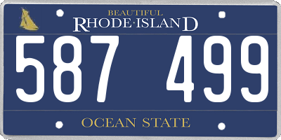 RI license plate 587499