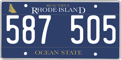 RI license plate 587505