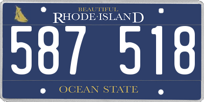 RI license plate 587518