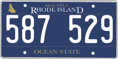 RI license plate 587529